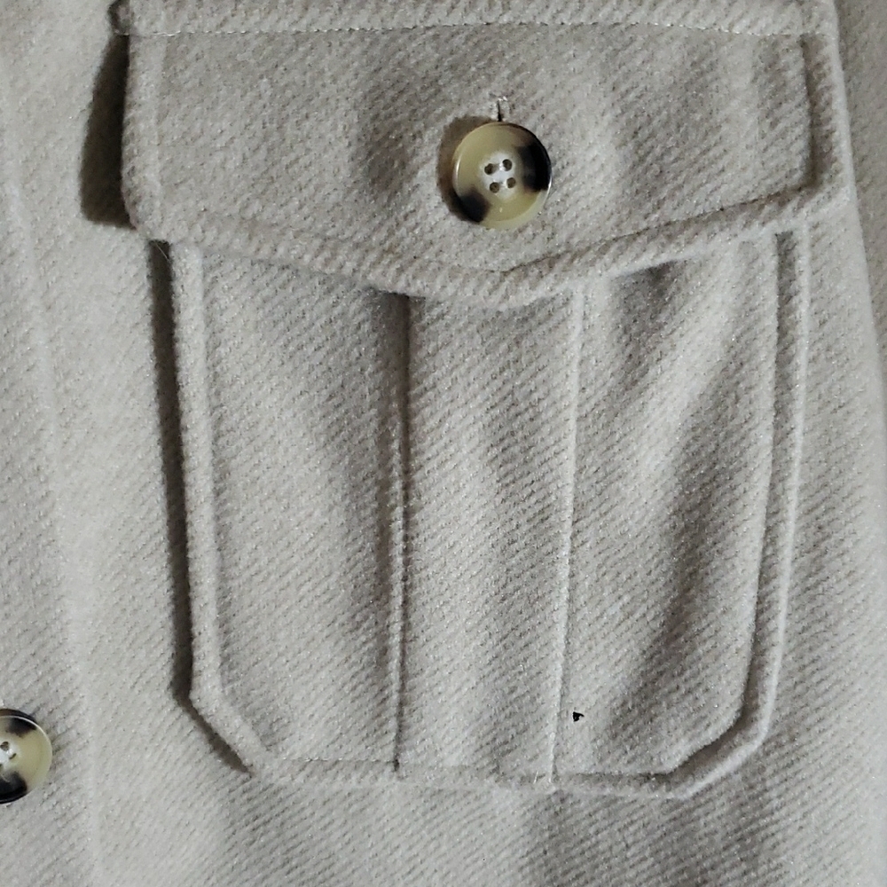 NEW JustFab Beige Button-Up Jacket - Picture 3 of 7
